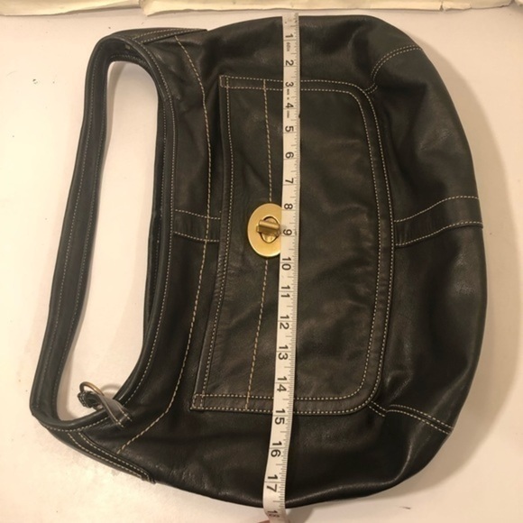 Coach ergo turnlock hobo bag black leather - Picture 5 of 10